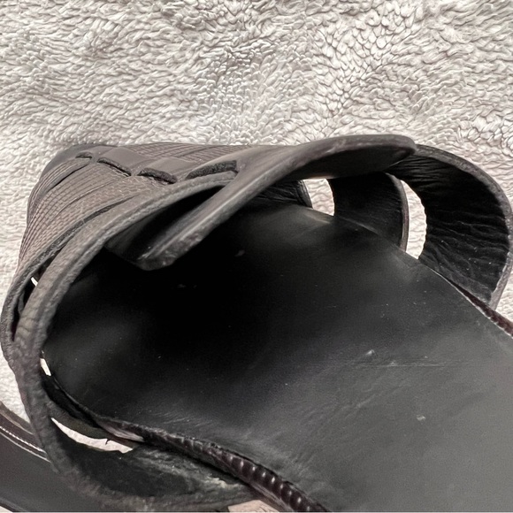 Vince Neves D'orsay Structured Leather Contemporary Woven Flats Black Sz 7 - Picture 13 of 14